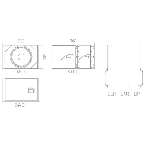 18 inch professional subwoofer line array speaker LA2108B