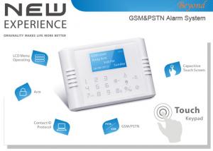 Cheap Quad-Band GSM+PSTN Dual Network Touch Keypad LCD Display Wireless House Alarm System for sale