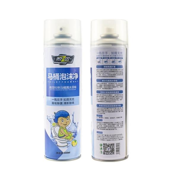 Effective Bathroom Toilet White Foam Cleaner Spray