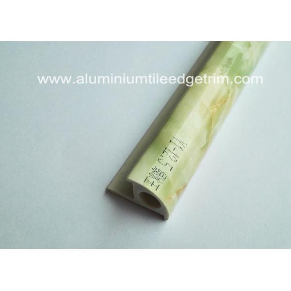 Decorative Quadrant Ceramic Tile Corner Trim Outside Rough Edges Green Jade