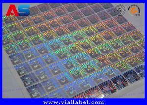 Cheap Silver Background Custom Holographic Stickers Security Printing For Pharmaceutical Secure Packaging for sale