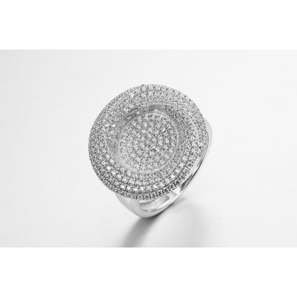 6.8g Sterling Silver Open Circle Ring Disc Tffany Interlocking Circles Ring