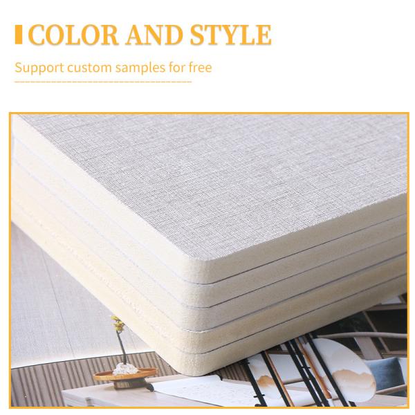 PVC Bamboo Charcoal Wall Board Fabric Wall Panel 1220*2440*5mm