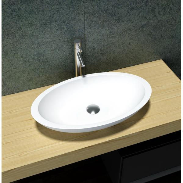 Fashionable Antique Wash Basin White Artificial Stone Vessel Sinks