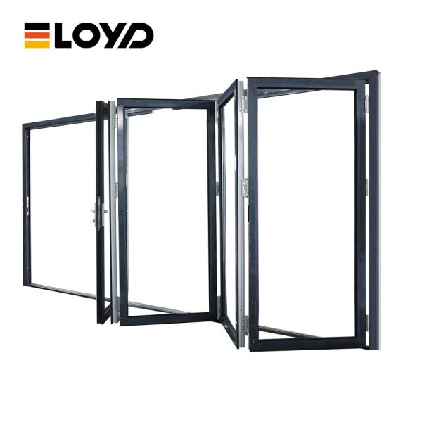 Panoramic Accordion Bi Folding Glass Doors For Balcony Partition Patio