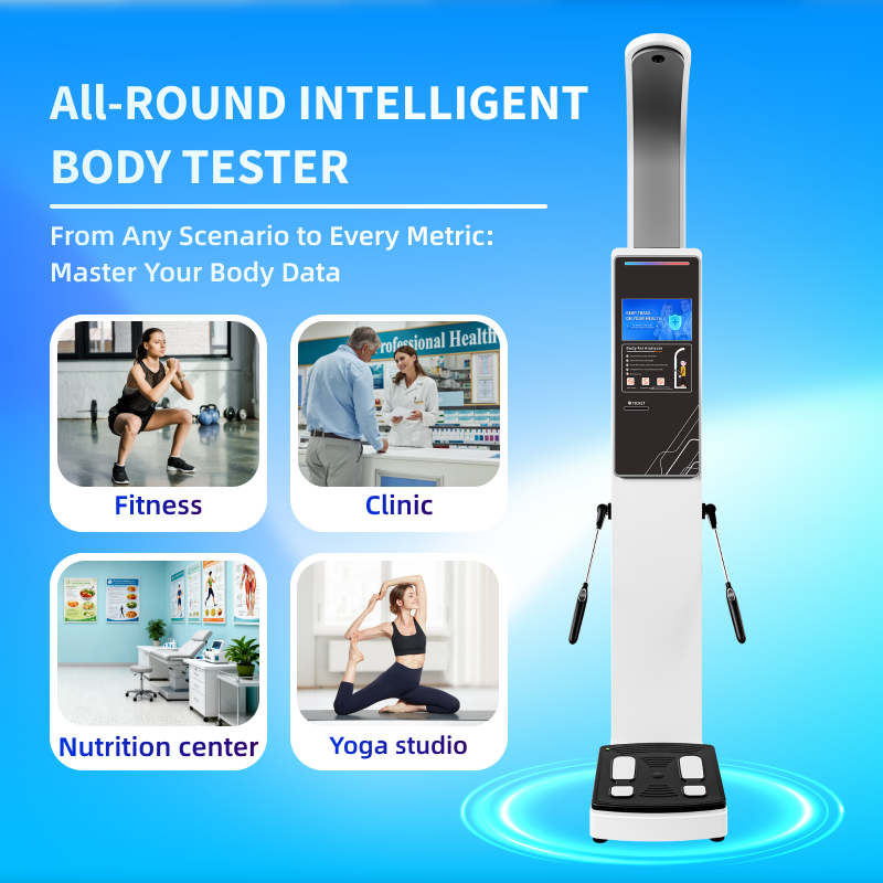 Smart Height Weight 3D Body Composition Analyzer Scale High Accuracy Commercial Use AI Technology