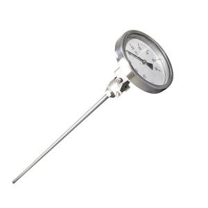 Cheap 2.5 Inch Industrial Bimetal Thermometer 600℃ Free Adjustable Angle 1/2