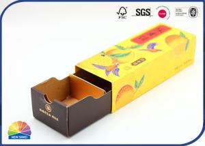 Cheap Printed Corrugated Paper Sliding Drawer Box Biscuits Gift Package for sale