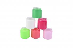 Cheap Custom Color Painted Glass Jar Smell Proof Semi Transparent With Match Lid Graphic Design 60ml for sale