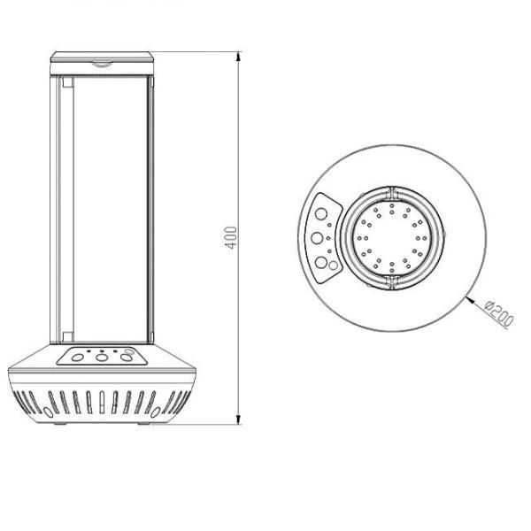 Home Office 40w UV Sterilizer Fan Air Disinfecting Disinfection UVC Light