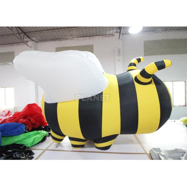 Yellow 210D Oxford Inflatable Bee Cartoon For Exhibition Display Props