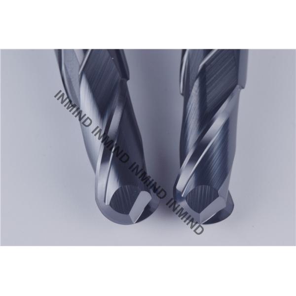 Long Carbide Nose Ball End Mill With Black AlTIN Coating , H6 Tolerance