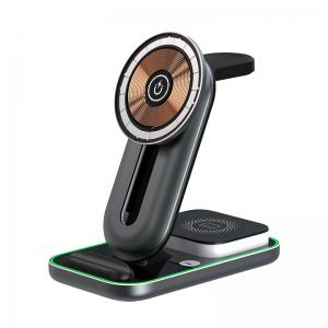Cheap ABS PC Wireless Phone Holder 4 In 1 Magnetic Wireless Charger For Phone for sale