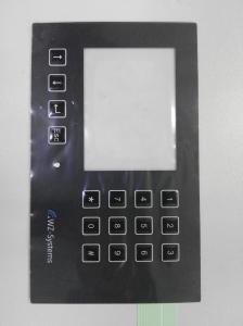 Cheap Custom PC PET Membrane Control Panel With Clean Window Full Key Emboss SGS for sale