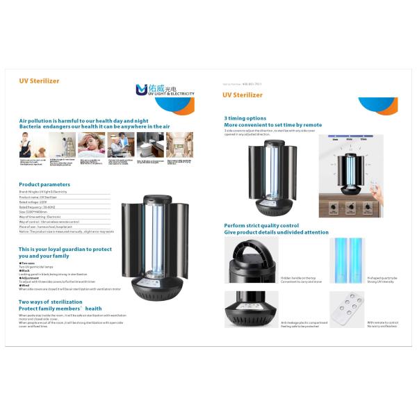 80w UV Disinfection Sterilizer Lamp High Power Germicidal Machine
