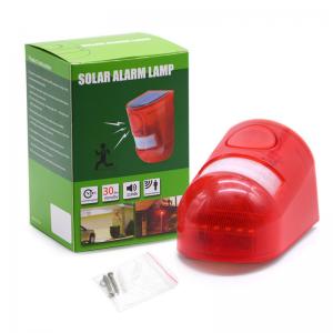 China Motion Sensor Solar Alarm Red Lamp Warning Sound Light Waterproof for Garden Farm Warehouse on sale