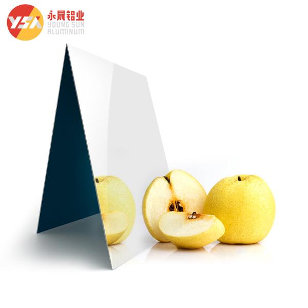 Mirror Aluminum Sheet 85-95% Reflectivity 1050 1060 3003 Alloy PVDF Coated B1 Fireproof Custom Size Elevator Decoration