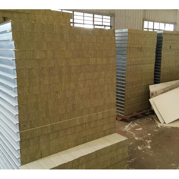 Dust-Free Workshop Clean Fire Insulation Rock Wool Sandwich Board