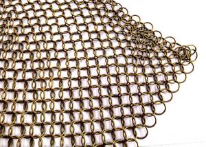 China Stainless Steel Ring Mesh Drapery 1.2MM X10MM Used Window Treatments , Backdrops on sale