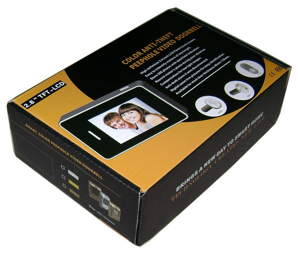 2.8 LCD Screen Digital Peephole Viewer Doorbell Video Camera Recorder Access Control DVR