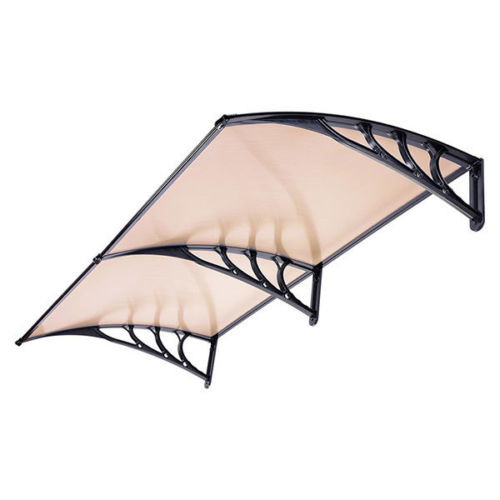 Soundproof PC Door Canopy , Clear Polycarbonate Awning Long Life Span