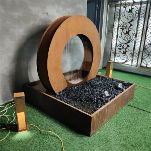 China ISO9001 Square Outdoor Water Fountain Sculpture 4.9ft With LED on sale