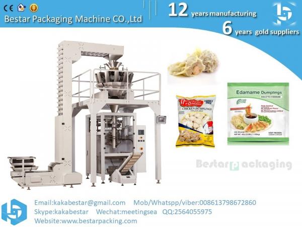 Quality Frozen ravioli frozen dumplings large pouch packing machinery with scale weighers metal detector wholesale