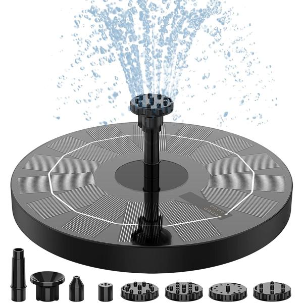6 Nozzles Solar Floating Fountain 200L/H With Brushless Motor Pump