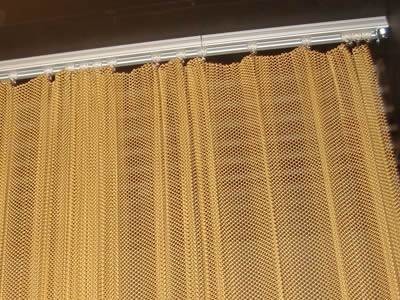 Decorative Aluminium Metal Mesh Curtain Chain Drapery Fabric Fireplace Wire Mesh Curtain
