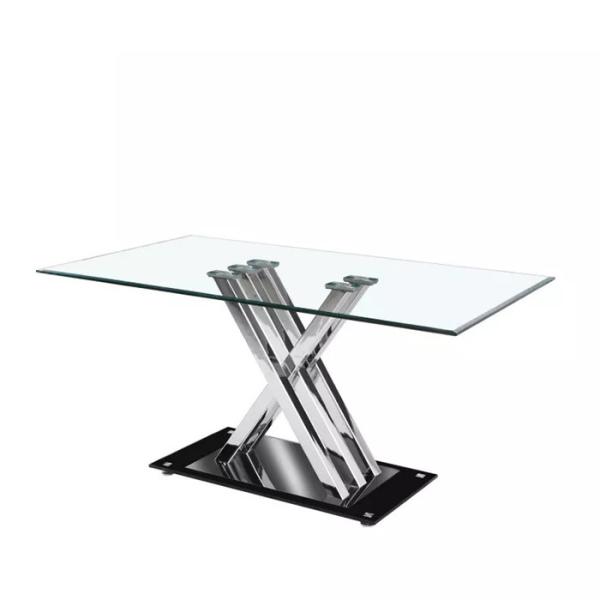 Stylish 8mm Clear Tempered Glass Table For Home Furnishing