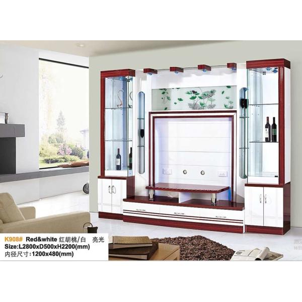 Wall Mounted Automatic TV Lift Cabinet White Hidden Pop Up Fireplace