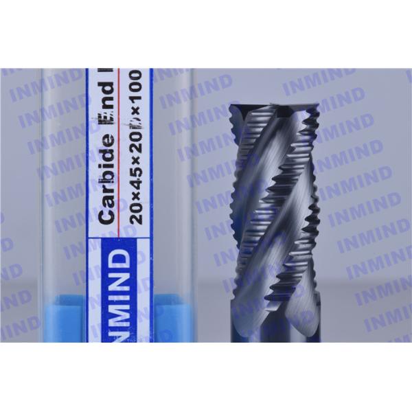 HRC55 4 Flute 20mm Roughing End Mills / Solid Carbide Endmills Tools For Milling