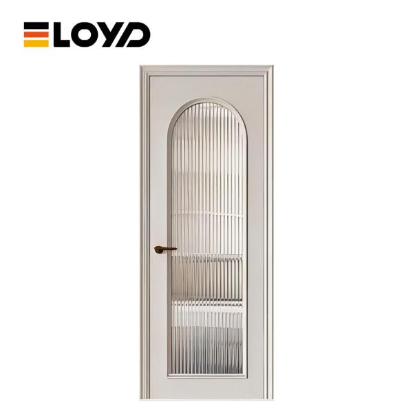 Reinforced Wood Glass French Door Swing Readymade OEM