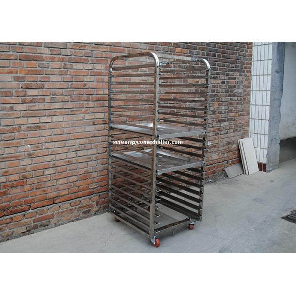 20 Tiers Aluminum Ss304 Perforated Tray Rack Trolley