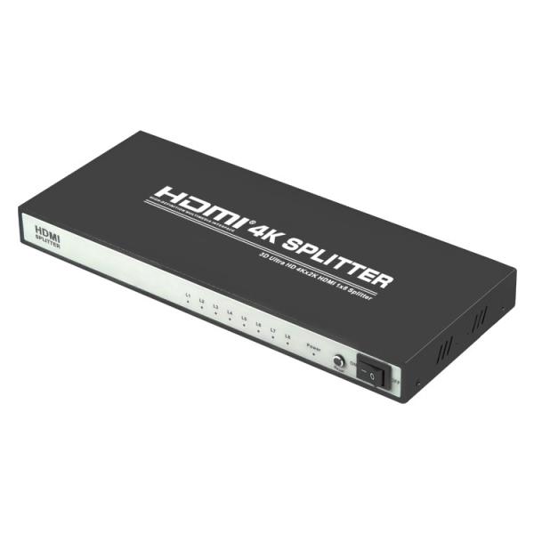 6.25Gbps 250MHz 4K x 2K 3D 1x8 HDMI Splitter