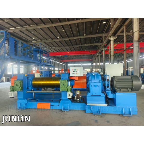 Automatic Stock Blender Double Shaft XK-450 Rubber Mixing Mill For Rubber Sheet