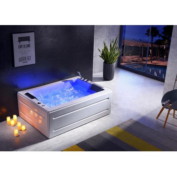 Ladodo E-8007 Two Person Acrylic Freestanding Rectangle Bathtub With Double