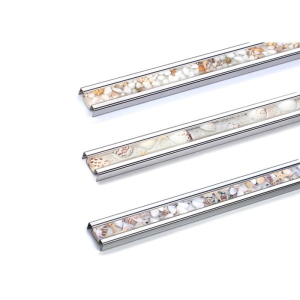 Luxury Aluminum Mosaic Tile Trim Polished Surface Finish For Decoration