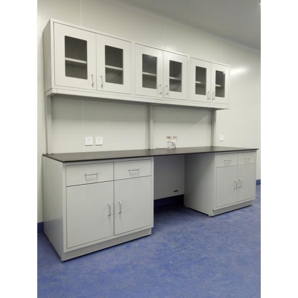 College Steel Chemistry Lab Furniture / Laboratory Workbench With Reagent Shelves