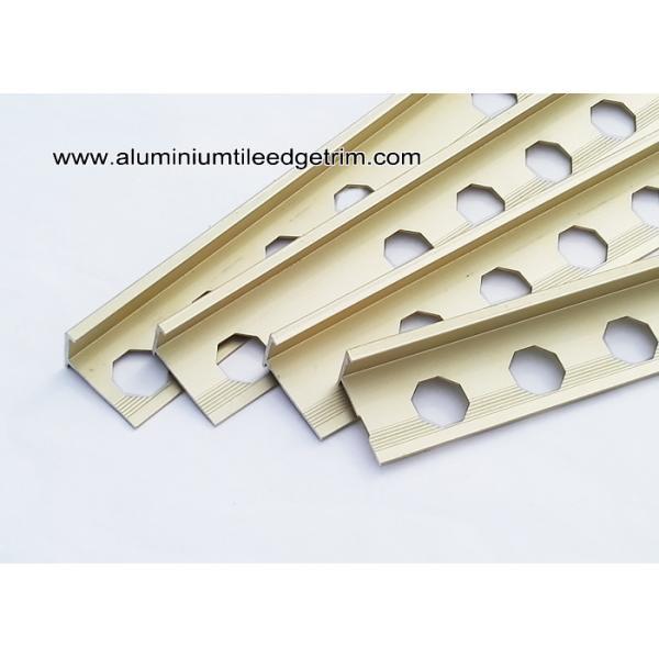 High End L Shaped Angle Ceramic Tile Corner Trim Matt Gold 2.44m /2.5m /2.7m