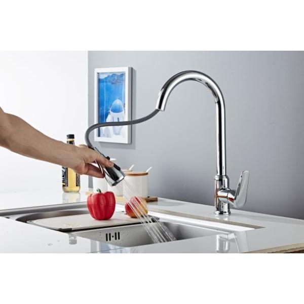 Silver Pull Out Full Copper Kitchen Sink Faucets