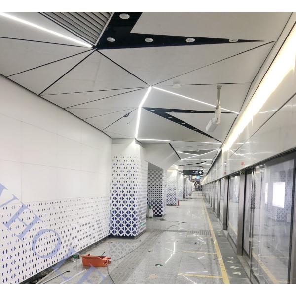 Interior 4.0mm 5005 Alloy Thickness Ceramic Coated Aluminum Panel For City Rail Way