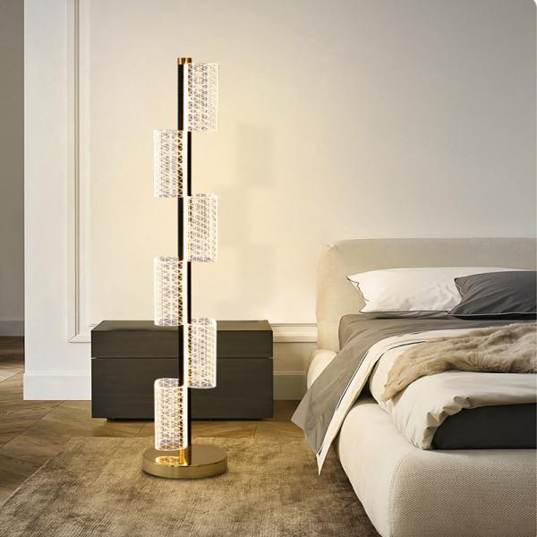 Floor Lamp Luxury Model Room Bedroom Study Living Room Fashion Remote Control Online Celebrity Modern Bar Led Floor Lamp