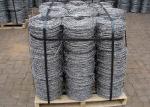 Double Strand 2MM Coiled Barbed Wire Mesh , Highway GI Wire Mesh