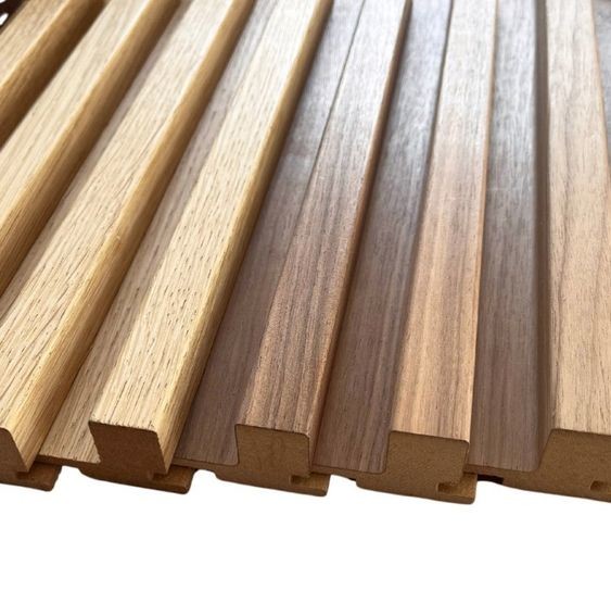 Harmless Practical Wooden Wall Slat Panels , Moistureproof Veneer Wood Panels