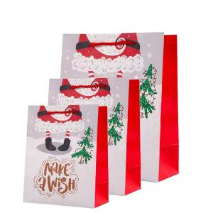 Cheap 26*32*12cm Christmas Present Paper Bags for sale