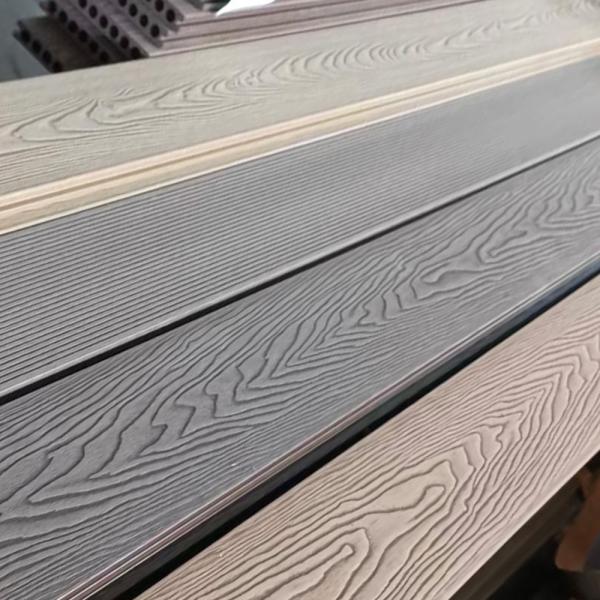 WPC Decking Board Waterproof Wood Plastic Composite Flooring Material Teak and PVC Square Exterior Tiles