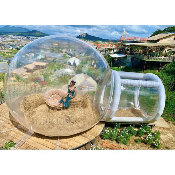 Outdoor Transparent Large Inflatable Bubble Camping Tent Single Tunnel Inflatable Bubble House Camping Globe Tent