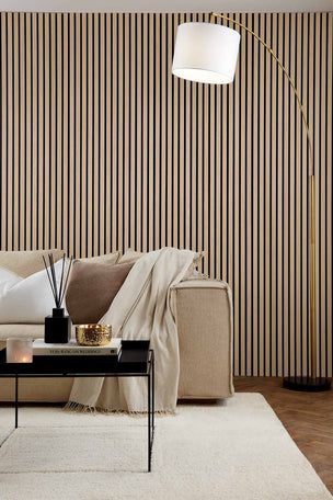Recycled Odorless Black Melamine Slatwall , Practical Wooden Grooved Acoustic Panel