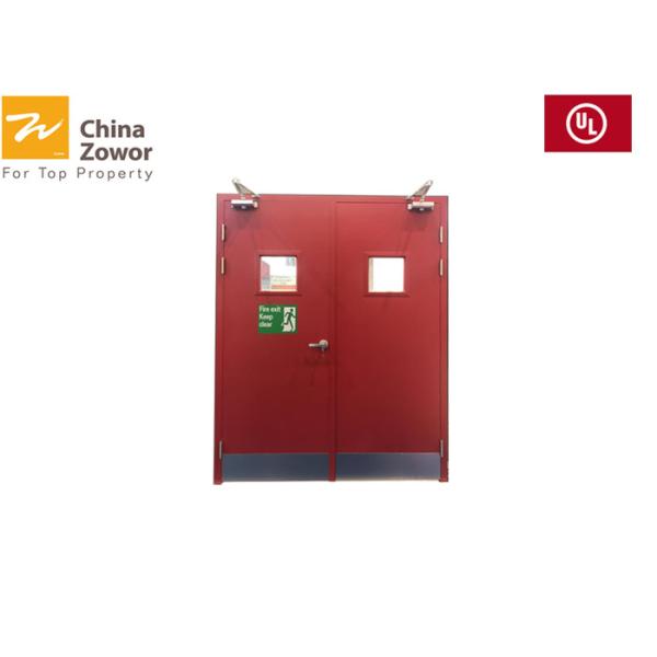Custom Made Exterior Metal Hinged 40 mm FD30 Fire Resistant Steel Doors/ Powder Coating Finish